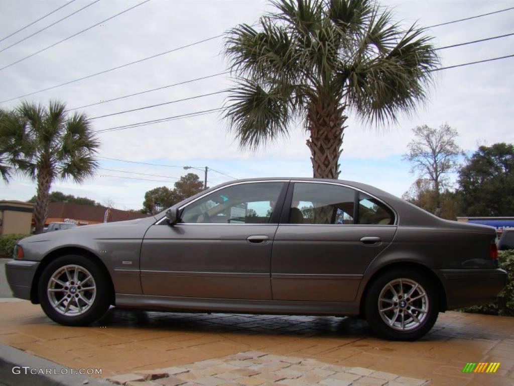 2003 5 Series 525i Sedan - Sterling Grey Metallic / Sand Beige photo #4