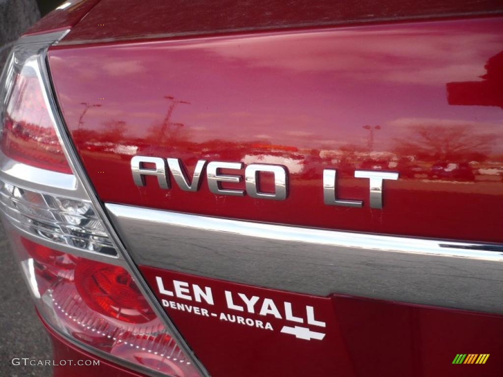 2009 Aveo LT Sedan - Sport Red / Charcoal photo #11
