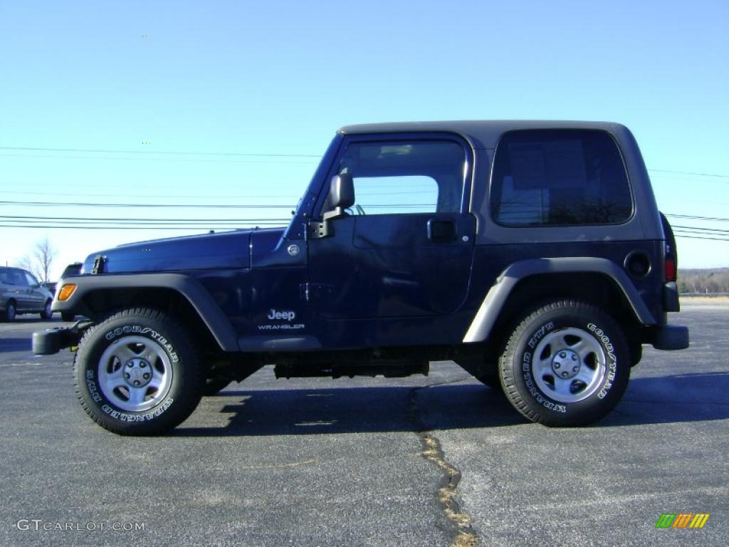 Patriot Blue Pearl 2005 Jeep Wrangler Sport 4x4 Right Hand Drive Exterior Photo #41690809