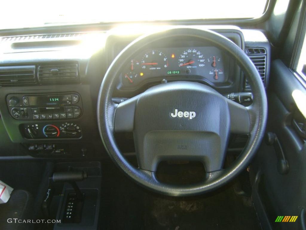 2005 Jeep Wrangler Sport 4x4 Right Hand Drive Dark Slate Gray Steering Wheel Photo #41690913