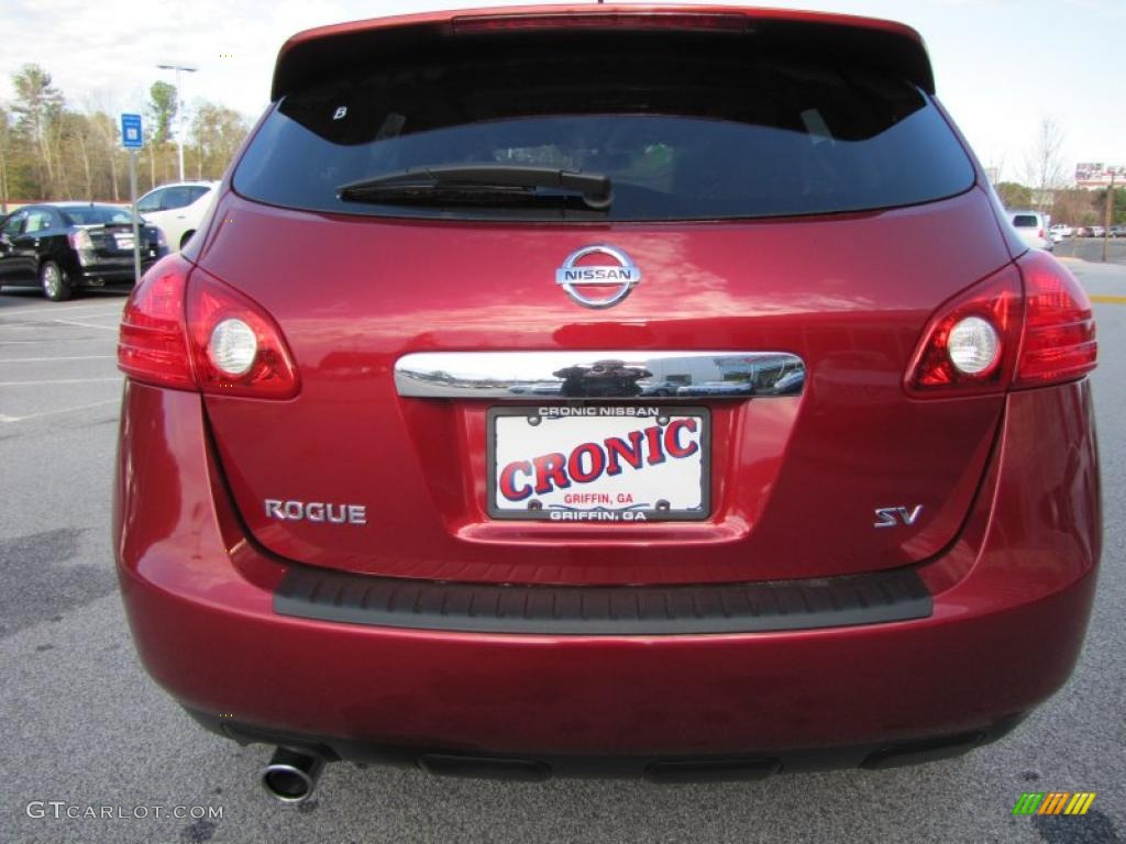 2011 Rogue SV - Cayenne Red / Black photo #4