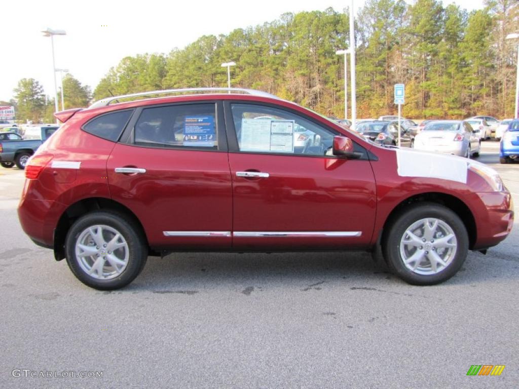 2011 Rogue SV - Cayenne Red / Black photo #6