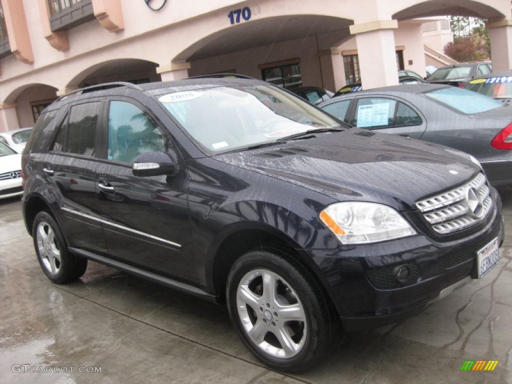 2008 ML 350 4Matic - Capri Blue Metallic / Macadamia photo #1