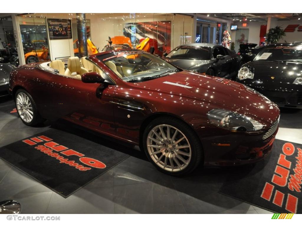 2008 DB9 Volante - Merlot Red / Sandstorm photo #3