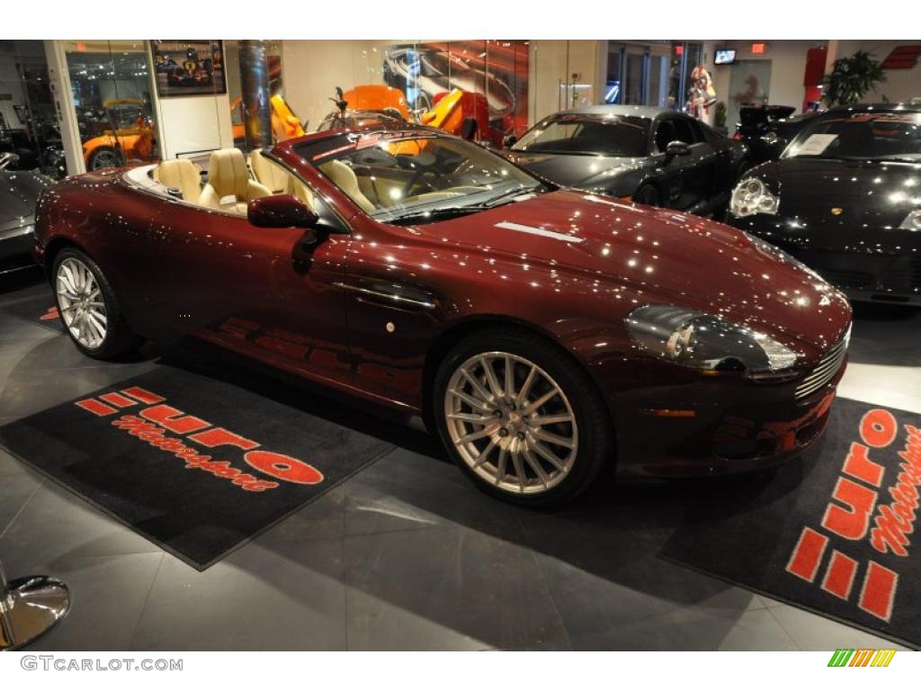 2008 DB9 Volante - Merlot Red / Sandstorm photo #4