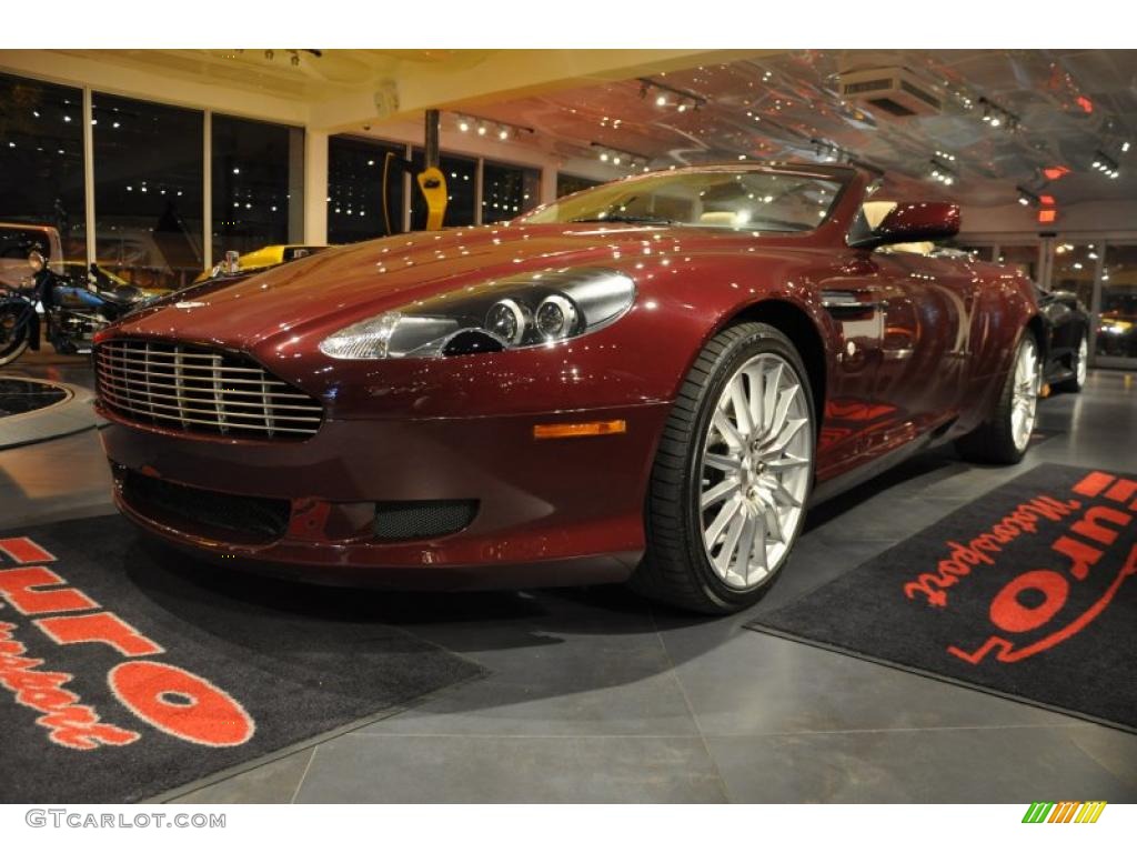 2008 DB9 Volante - Merlot Red / Sandstorm photo #11