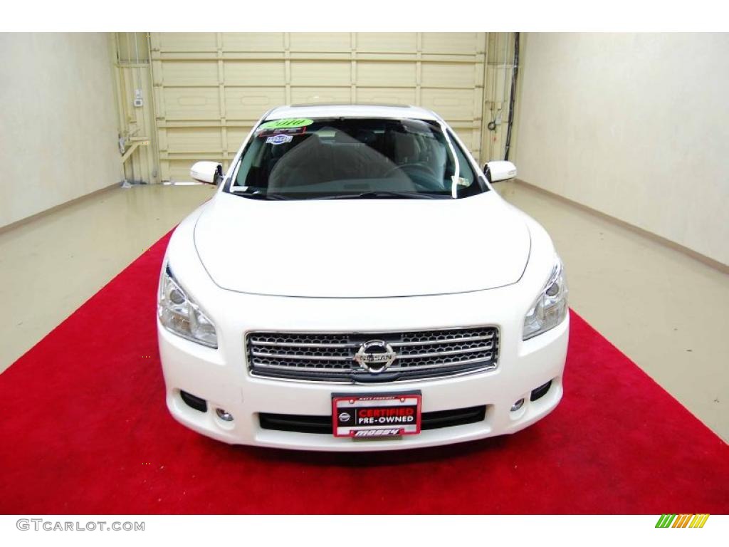 2010 Maxima 3.5 SV Sport - Winter Frost White / Charcoal photo #2