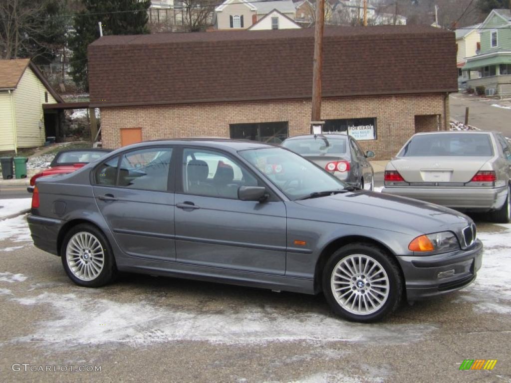 2001 3 Series 325xi Sedan - Steel Grey Metallic / Black photo #2