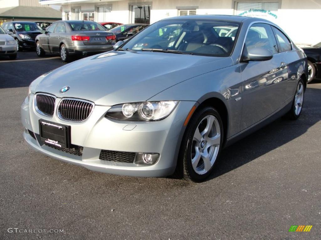 2007 3 Series 328xi Coupe - Arctic Metallic / Black photo #3