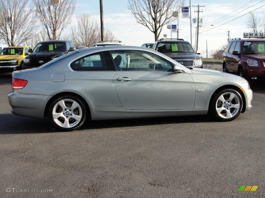 2007 3 Series 328xi Coupe - Arctic Metallic / Black photo #7