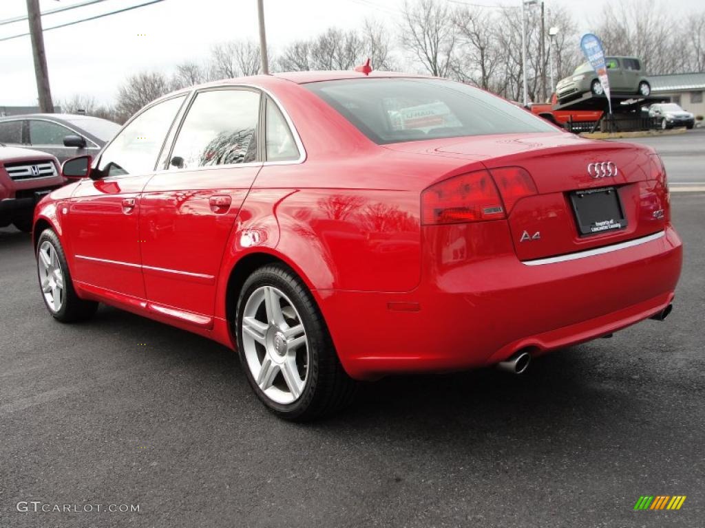 2008 A4 2.0T quattro S-Line Sedan - Brilliant Red / Black photo #4