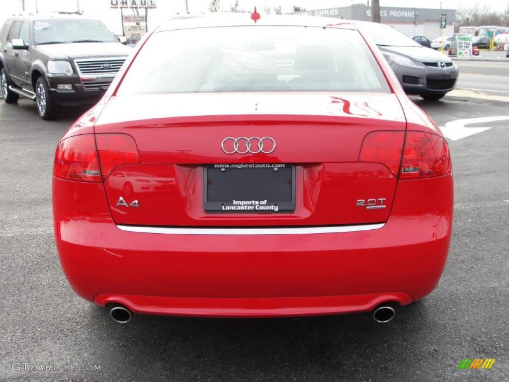 2008 A4 2.0T quattro S-Line Sedan - Brilliant Red / Black photo #5