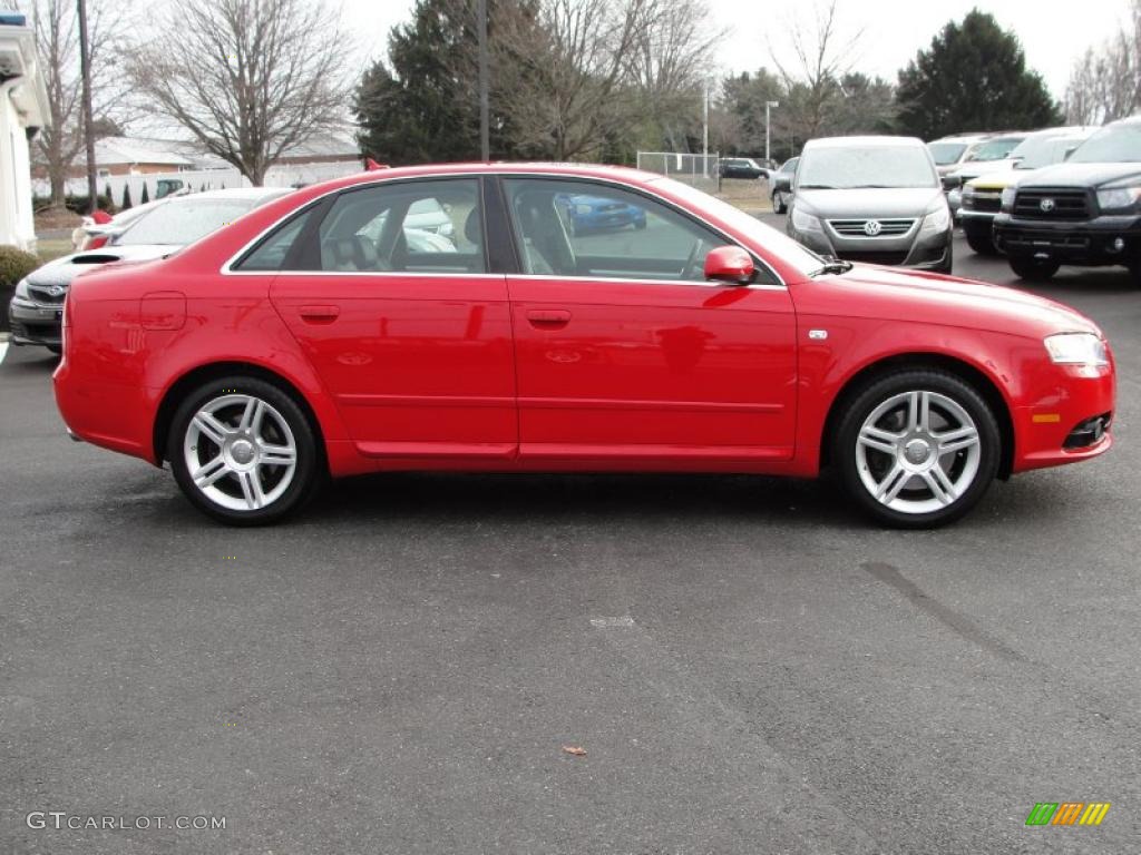 2008 A4 2.0T quattro S-Line Sedan - Brilliant Red / Black photo #7