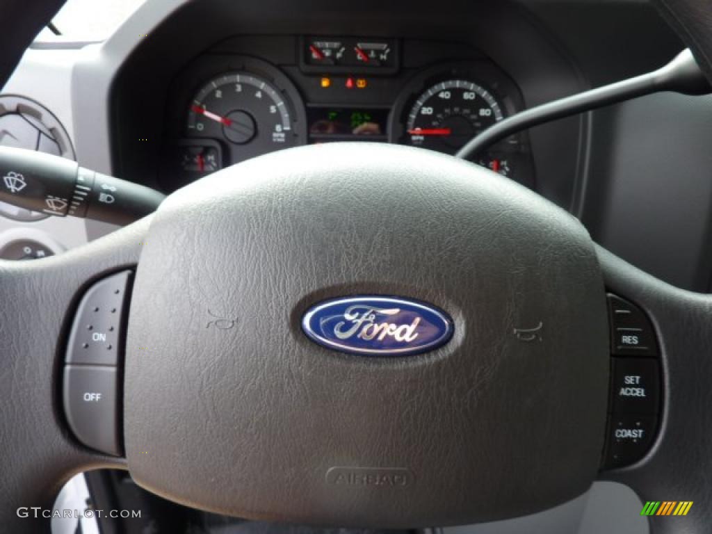 2011 Ford E Series Van E350 XL Extended Utility Medium Flint Steering Wheel Photo #41696029