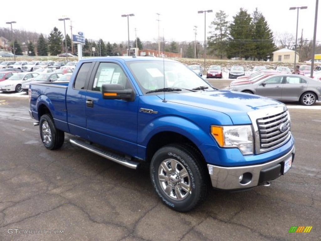 Blue Flame Metallic 2011 Ford F150 XLT SuperCab 4x4 Exterior Photo #41696085