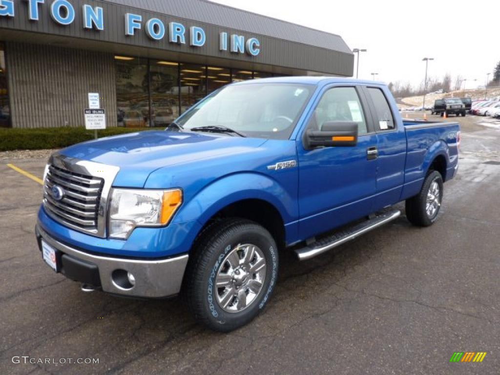 2011 F150 XLT SuperCab 4x4 - Blue Flame Metallic / Steel Gray photo #8