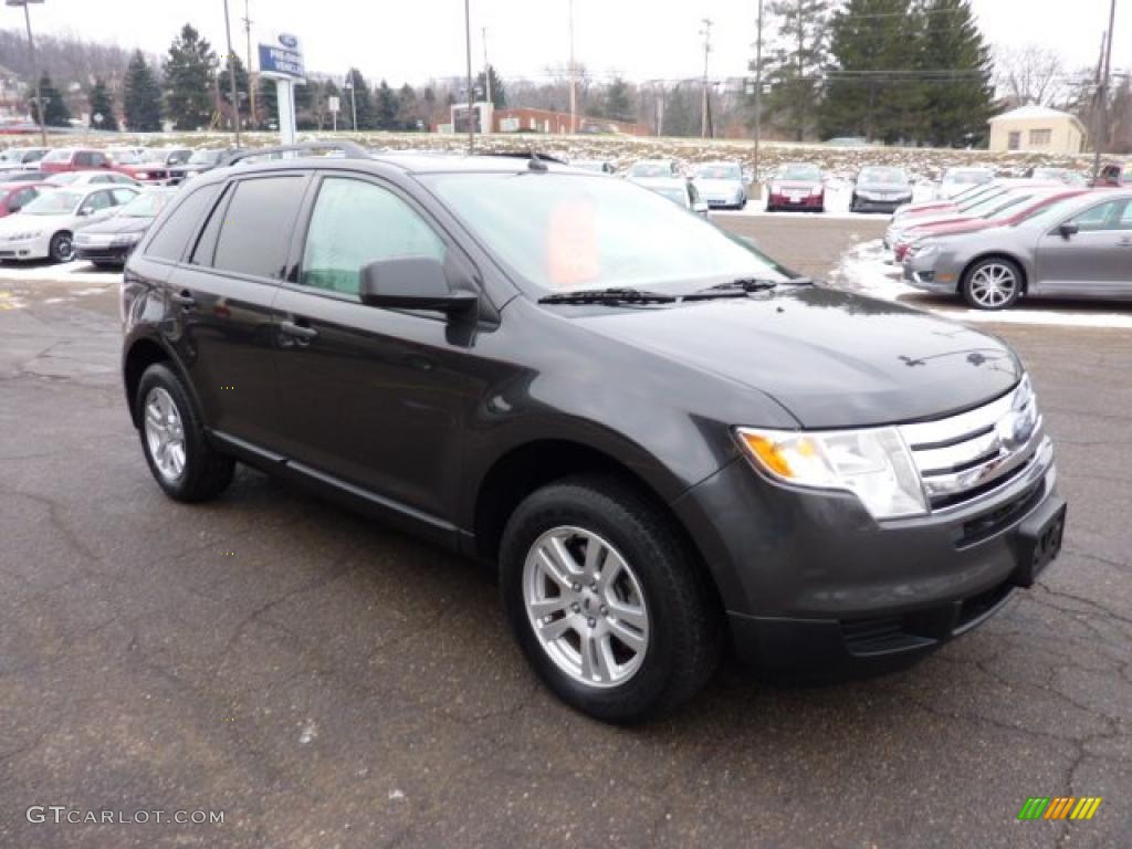 2007 Edge SE AWD - Carbon Metallic / Medium Light Stone photo #6