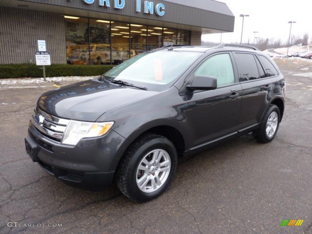 2007 Edge SE AWD - Carbon Metallic / Medium Light Stone photo #8