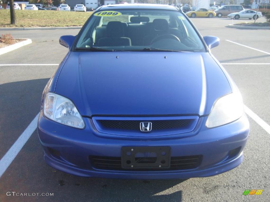 1999 Civic Si Coupe - Electron Blue Pearl / Dark Gray photo #2