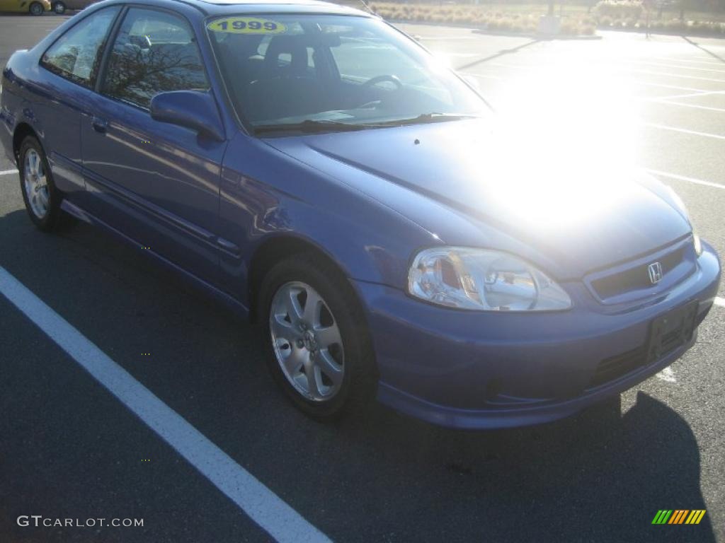 1999 Civic Si Coupe - Electron Blue Pearl / Dark Gray photo #3