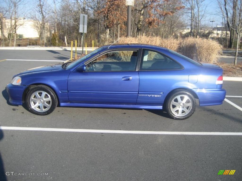 1999 Civic Si Coupe - Electron Blue Pearl / Dark Gray photo #8