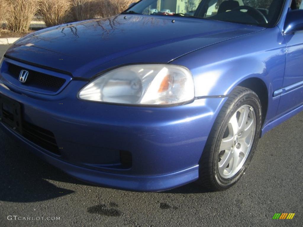 1999 Civic Si Coupe - Electron Blue Pearl / Dark Gray photo #9