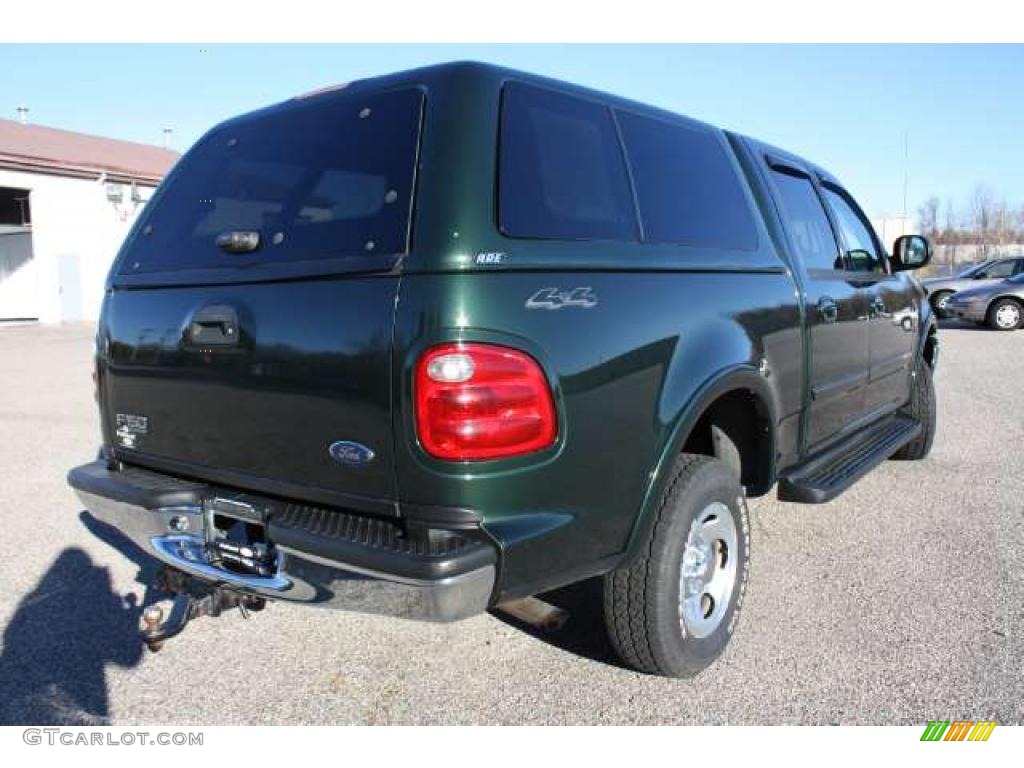 Dark Highland Green Metallic 2001 Ford F150 XLT SuperCrew 4x4 Exterior Photo #41702038