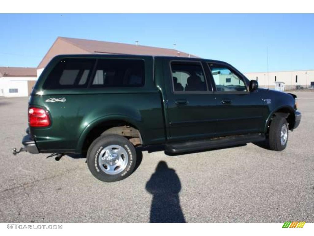 Dark Highland Green Metallic 2001 Ford F150 XLT SuperCrew 4x4 Exterior Photo #41702094