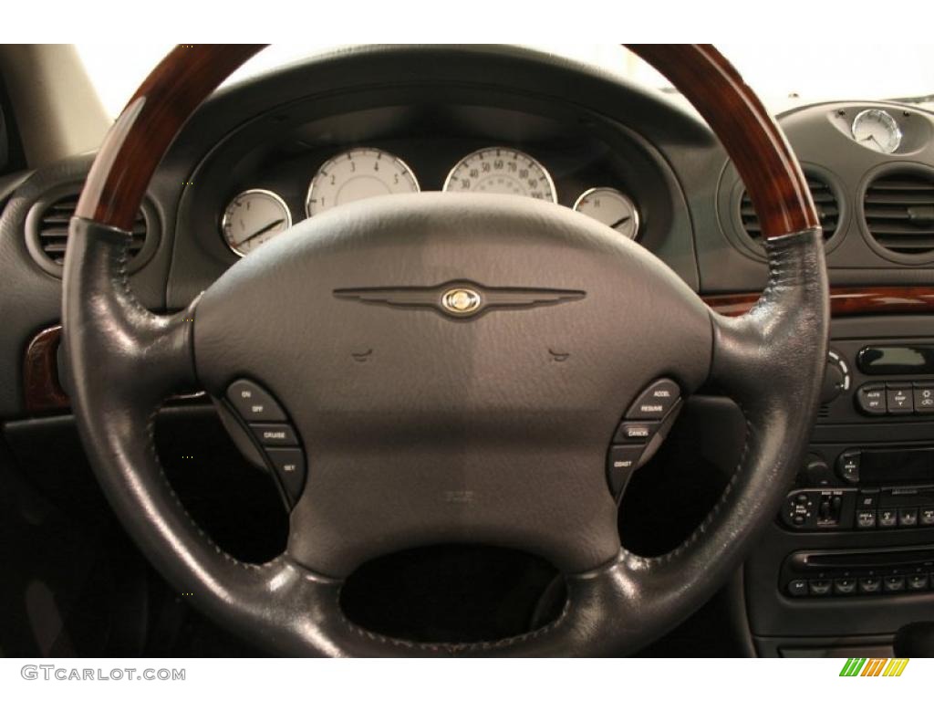 2004 Chrysler 300 M Sedan Dark Slate Gray Steering Wheel Photo #41704482