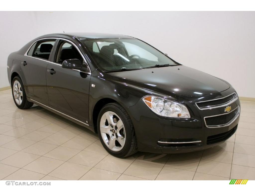 2008 Malibu LT Sedan - Black Granite Metallic / Ebony photo #1