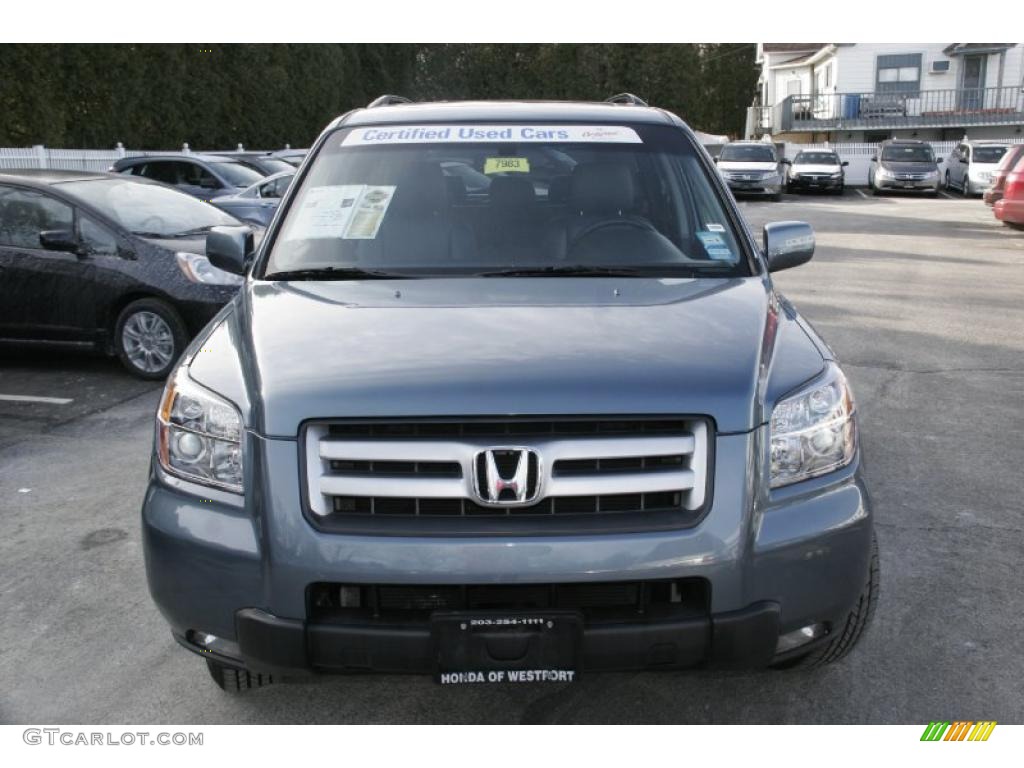 2008 Pilot EX-L 4WD - Steel Blue Metallic / Gray photo #2