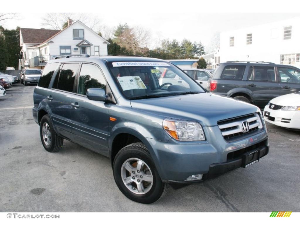 2008 Pilot EX-L 4WD - Steel Blue Metallic / Gray photo #3