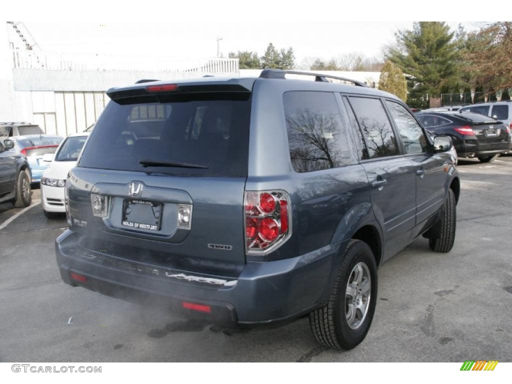 2008 Pilot EX-L 4WD - Steel Blue Metallic / Gray photo #5