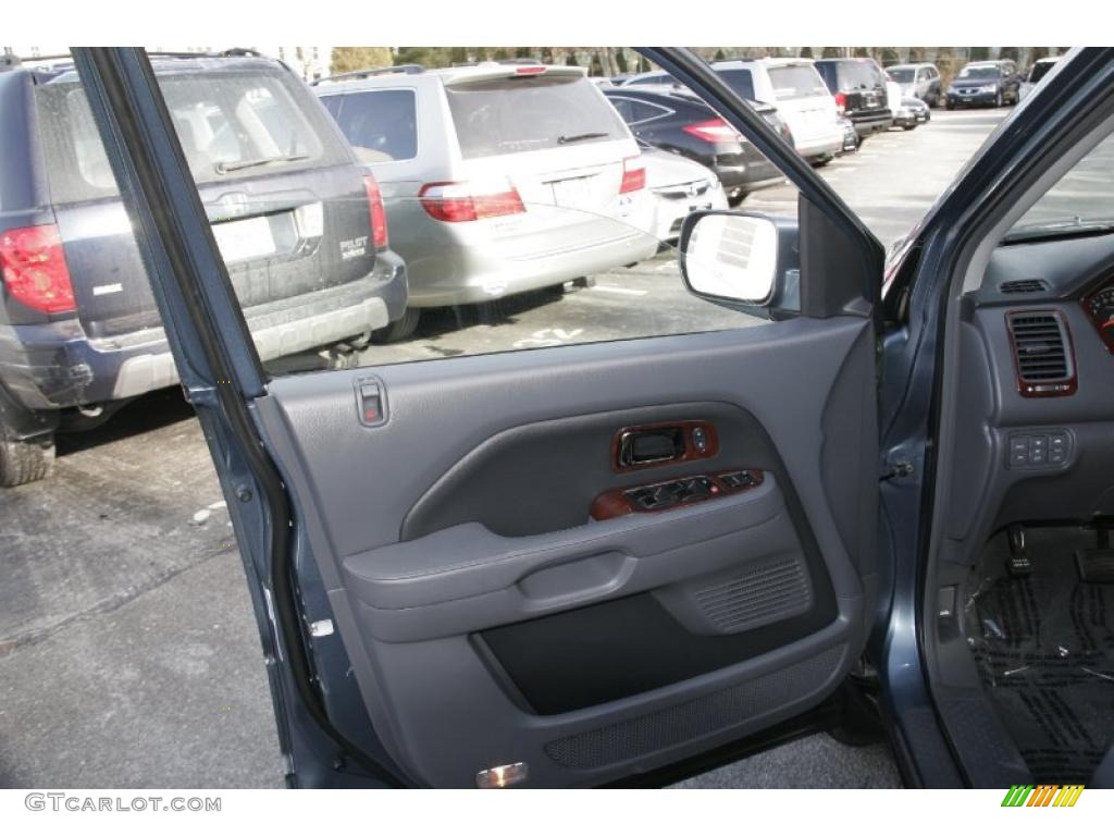 2008 Pilot EX-L 4WD - Steel Blue Metallic / Gray photo #13