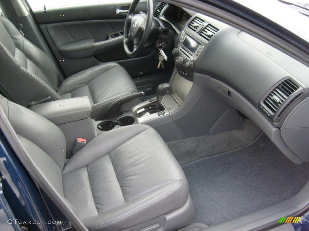 2007 Accord EX-L V6 Sedan - Royal Blue Pearl / Gray photo #6