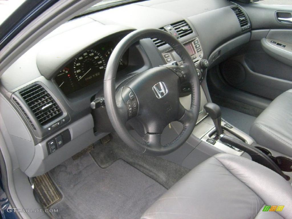 2007 Accord EX-L V6 Sedan - Royal Blue Pearl / Gray photo #13