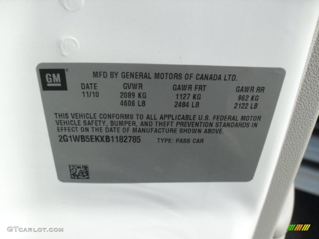 2011 Impala LT - Summit White / Gray photo #6