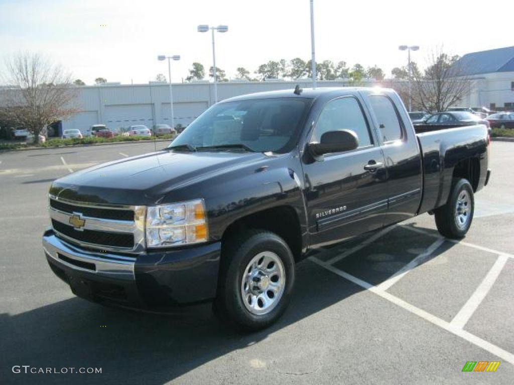 2011 Silverado 1500 LS Extended Cab - Imperial Blue Metallic / Dark Titanium photo #4