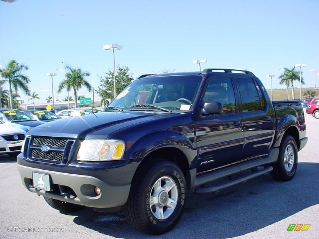 Deep Wedgewood Blue Metallic 2002 Ford Explorer Sport Trac Standard Explorer Sport Trac Model Exterior Photo #41714850
