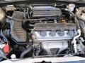 1.7 Liter SOHC 16V 4 Cylinder 2003 Honda Civic LX Coupe Engine