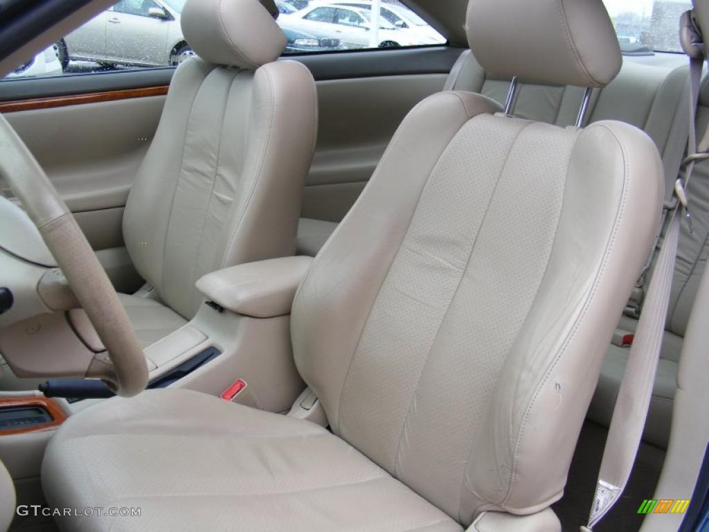 Ivory Interior 2003 Toyota Solara SLE V6 Coupe Photo #41716682