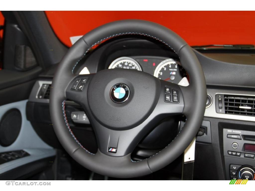 2011 BMW M3 Sedan Palladium Silver/Black Steering Wheel Photo #41717046