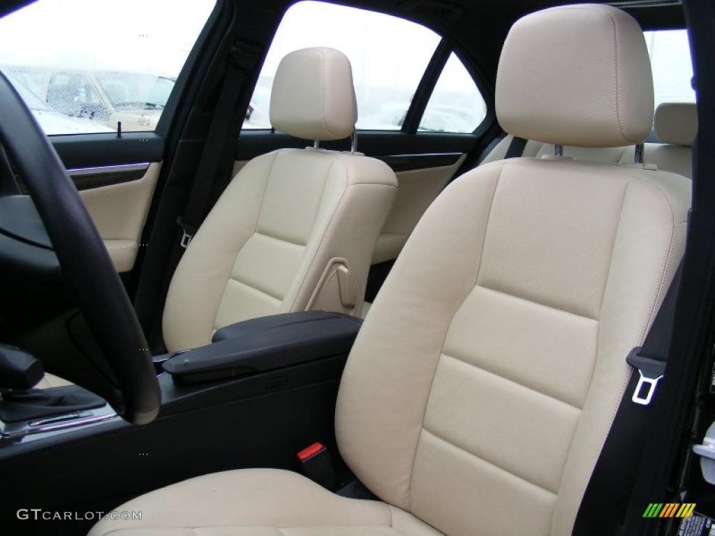 Black/Sahara Beige Interior 2008 Mercedes-Benz C 350 Sport Photo #41718474