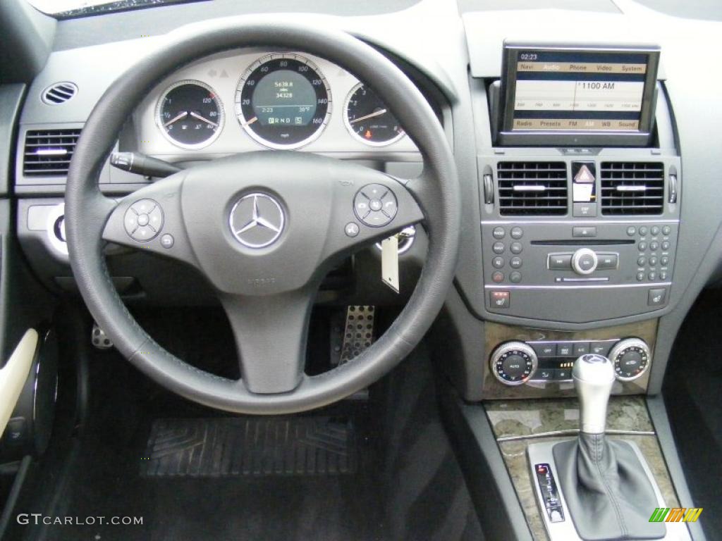 2008 Mercedes-Benz C 350 Sport Black/Sahara Beige Dashboard Photo #41718546