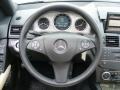 2008 Mercedes-Benz C Black/Sahara Beige Interior Steering Wheel Photo
