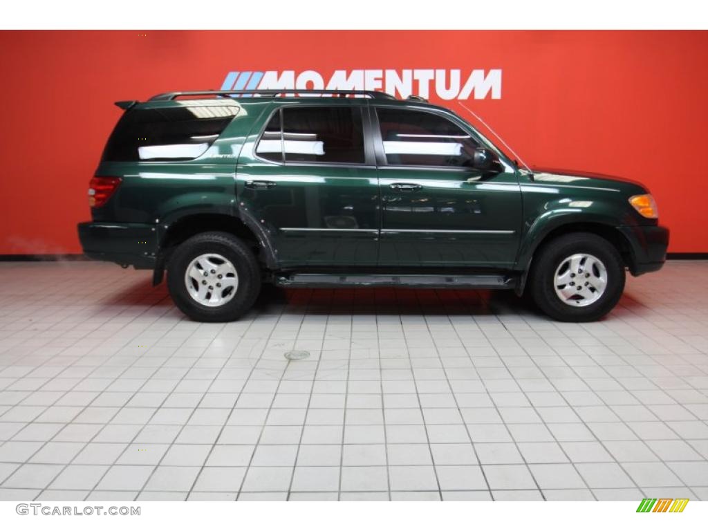 2002 Sequoia Limited - Imperial Jade Green Mica / Oak photo #4