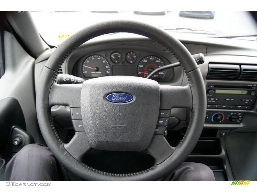 2011 Ford Ranger XLT SuperCab Medium Dark Flint Steering Wheel Photo #41721102
