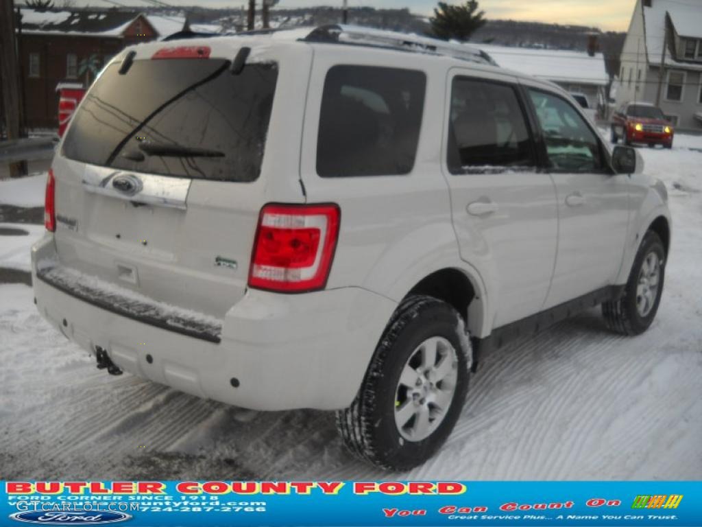 2011 Escape Limited V6 4WD - White Suede / Charcoal Black photo #3