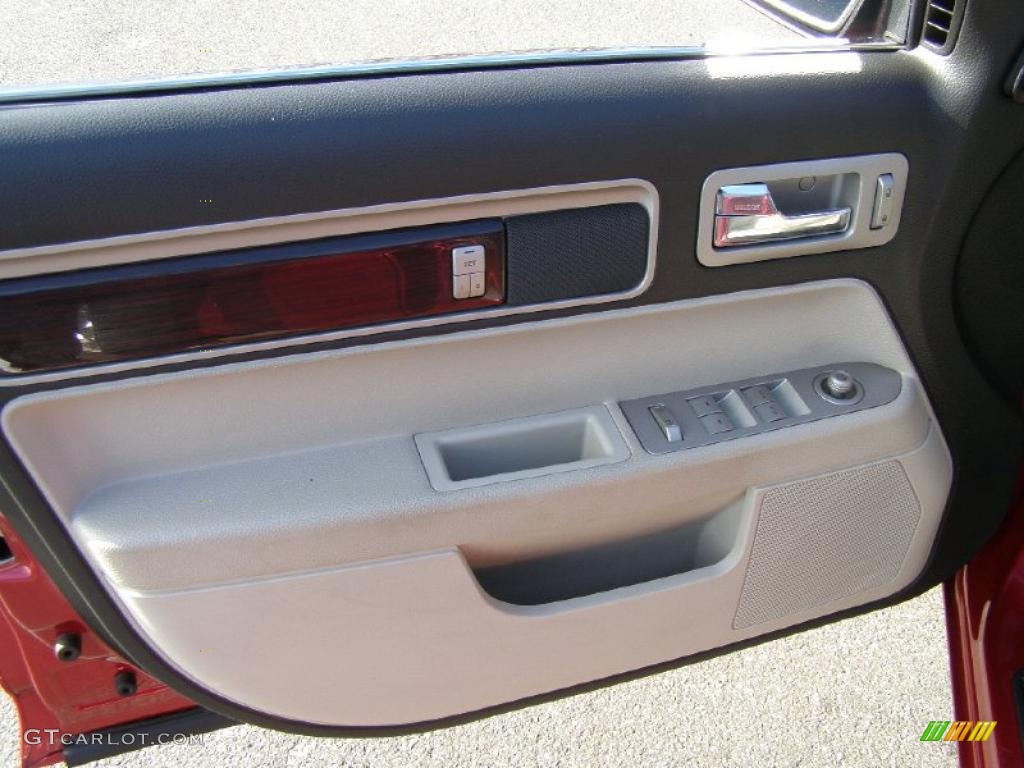 2007 MKZ Sedan - Vivid Red Metallic / Light Stone photo #9