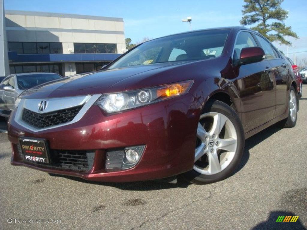 2009 TSX Sedan - Basque Red Pearl / Parchment photo #1